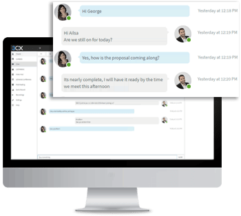Hosted PBX – Chat Comunique-se instantaneamente com seus colegas com a ferramenta de Chat Instantâneo.