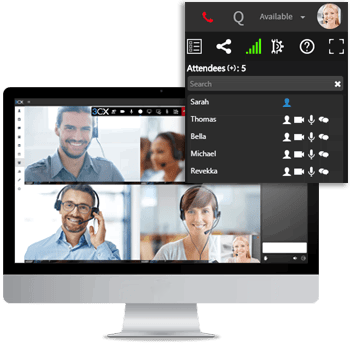 Video Conferencing – Attendees Crie webconferências para usuários ilimitados com 3CX