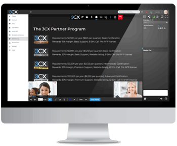 Web Conferencing – Screen Sharing Assist your customers and coworkers using the feature-rich 3CX Web conferencing