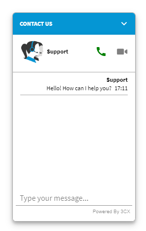 Envíe chats fácilmente a través del Cliente Web 3CX Envíe chats fácilmente a través del Cliente Web 3CX