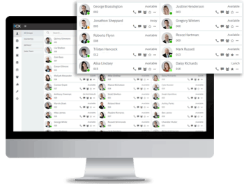 Communications Unifiées – statut de présence Visualisez la présence des collègues avec les Communications Unifiées de 3CX
