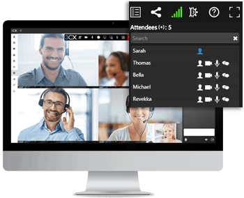 Standard téléphonique virtuel – Web Conférence Toutes les fonctions de communications unifiées incluses dans votre standard téléphonique virtuel