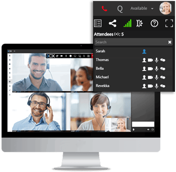 Video Conferencing – Attendees 3CX entegre – 10 katılımcıya kadar ücretsiz