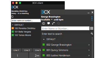 Windows / Mac softphones – Apps Windows ve Mac için 3CX istemcileri